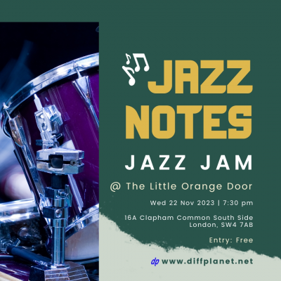 Jazz Notes - Jazz Jam at The Little Orange Door - event poster Jazz Notes - Jazz Jam at The Little Orange Door