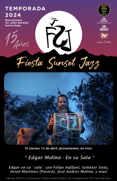 Edgar Molina en su Sala at Fiesta Sunset Jazz