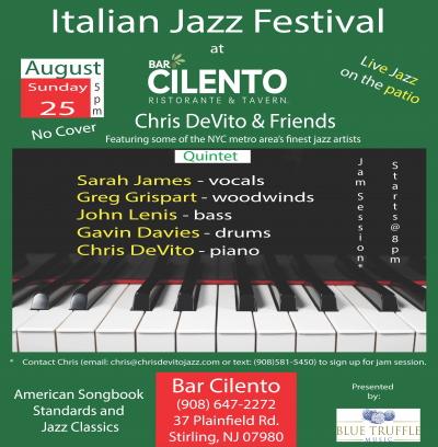 Chris Devito Quintet at Italian Jazz Festival at Bar Cilento