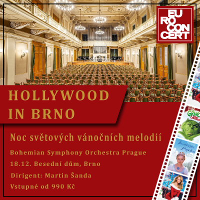 Hollywood In Brno: Noc Světových Vánočních Melodií at Besední Dům Filharmonie Brno - event poster Hollywood In Brno: Noc Světových Vánočních Melodií at Besední Dům Filharmonie Brno