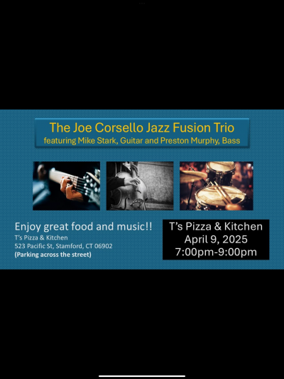 Joe Corsello at T’s Pizza & Kitchen - event poster Joe Corsello at T’s Pizza & Kitchen