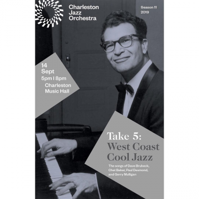 Take 5: West Coast Cool Jazz at Charleston Music Hall - event poster Take 5: West Coast Cool Jazz at Charleston Music Hall
