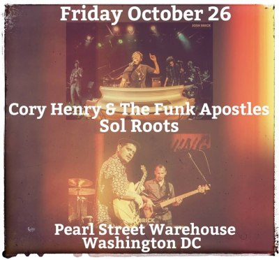 Cory Henry & The Funk Apostles And Sol Roots Perform At Pearl Street Warehouse In Dc at Pearl Street Warehouse