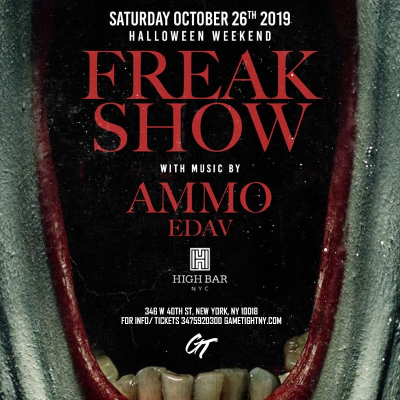 Highbar Nyc Freak Show Halloween Saturday Party 2019 at High Bar New York - event poster Highbar Nyc Freak Show Halloween Saturday Party 2019 at High Bar New York