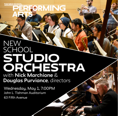 New School Studio Orchestra Concert With Nick Marchione And Douglas Purviance at Tishman Auditorium At The New School