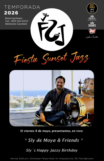 Sly De Moya And Friends at Fiesta Sunset Jazz - event poster Sly De Moya And Friends at Fiesta Sunset Jazz