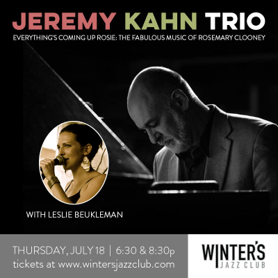 Jeremy Kahn Trio With Special Guests Leslie Beukelman at Winter's Jazz Club - event poster Jeremy Kahn Trio With Special Guests Leslie Beukelman at Winter's Jazz Club