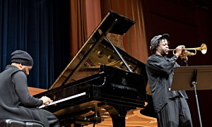 Jazz article: Weather Bird: Sullivan Fortner and Ambrose Akinmusire at Rackham Auditorium