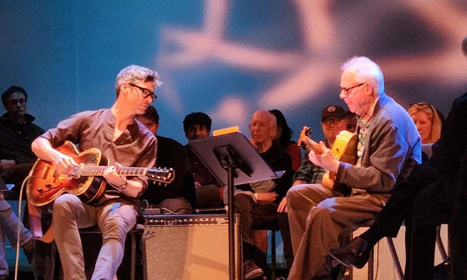 Miles Okazaki and Bill Frisell at the Miller Theater