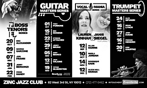 In Touch Entertainment Announces Its Fall/Winter Jazz Series Lineup at Zinc and Vitello&rsquo;s