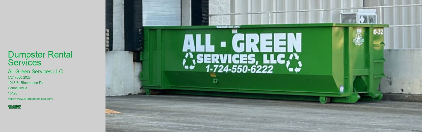 Dumpster Rental Services All-Green Services LLC Dumpster Rental Services