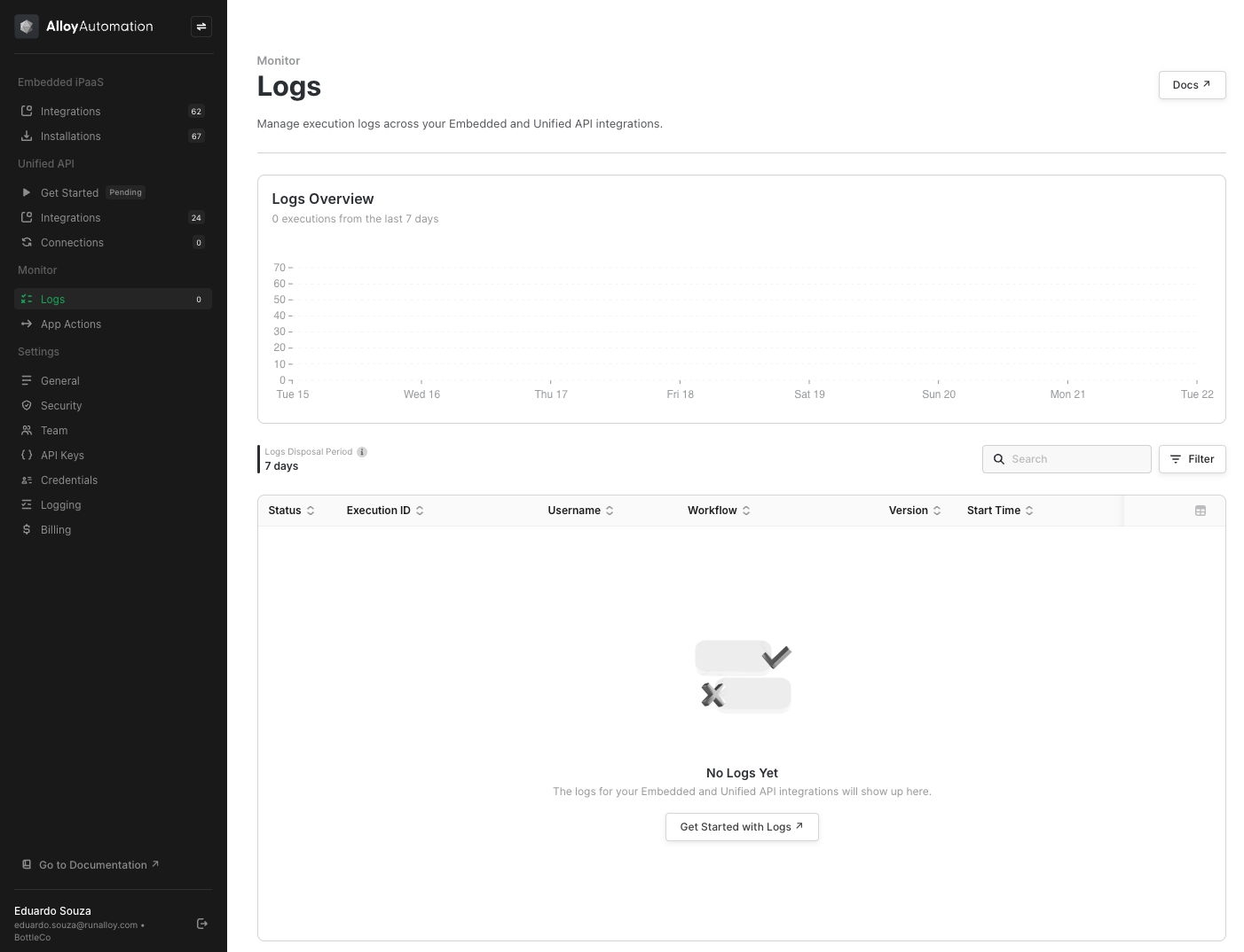 Logging in Alloy Embedded