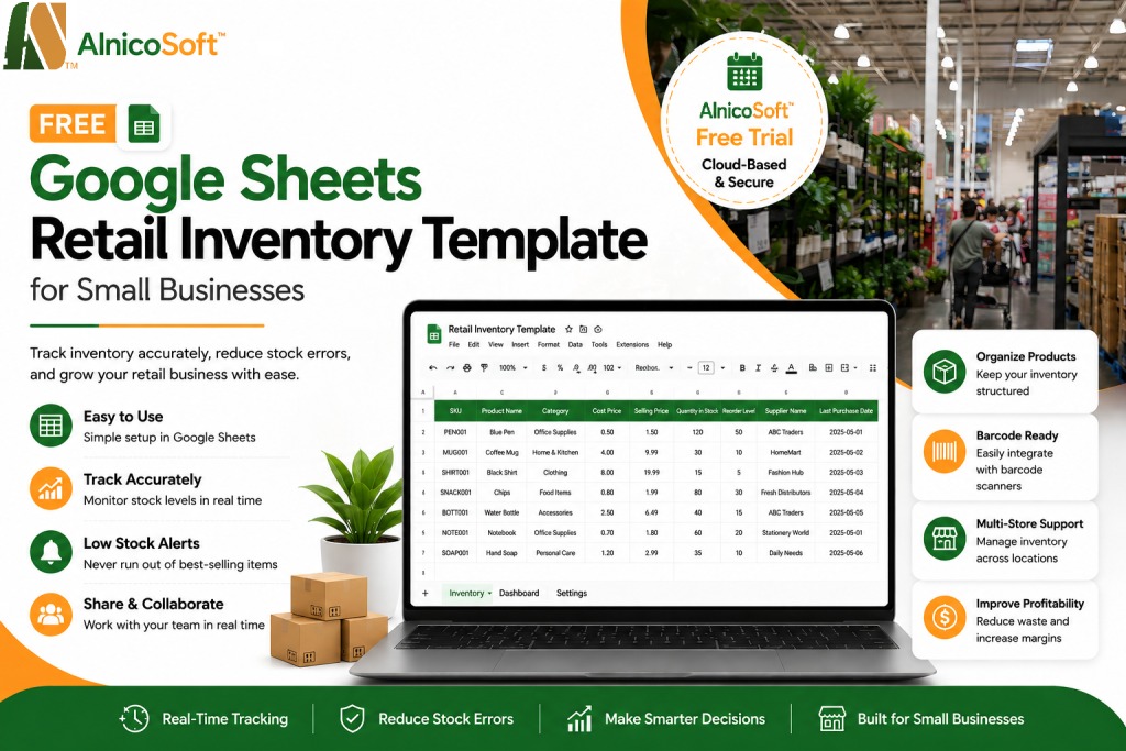 Free Google Sheets Retail Inventory Template for Small Businesses