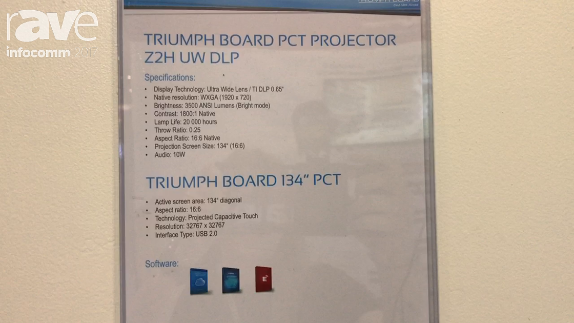 InfoComm 2017: TRIUMPH BOARD Demos PCT Projector Z2H UW DLP Interactive Board