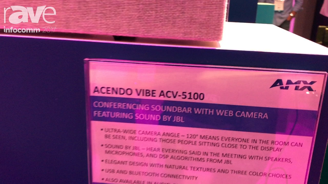 InfoComm 2017: AMX Shows off Acendo Vibe Video Conferencing Sound Bar