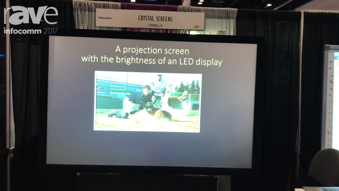 InfoComm 2017: Crystal Screens Demos First High-Gain Ambient Light Handling Screen