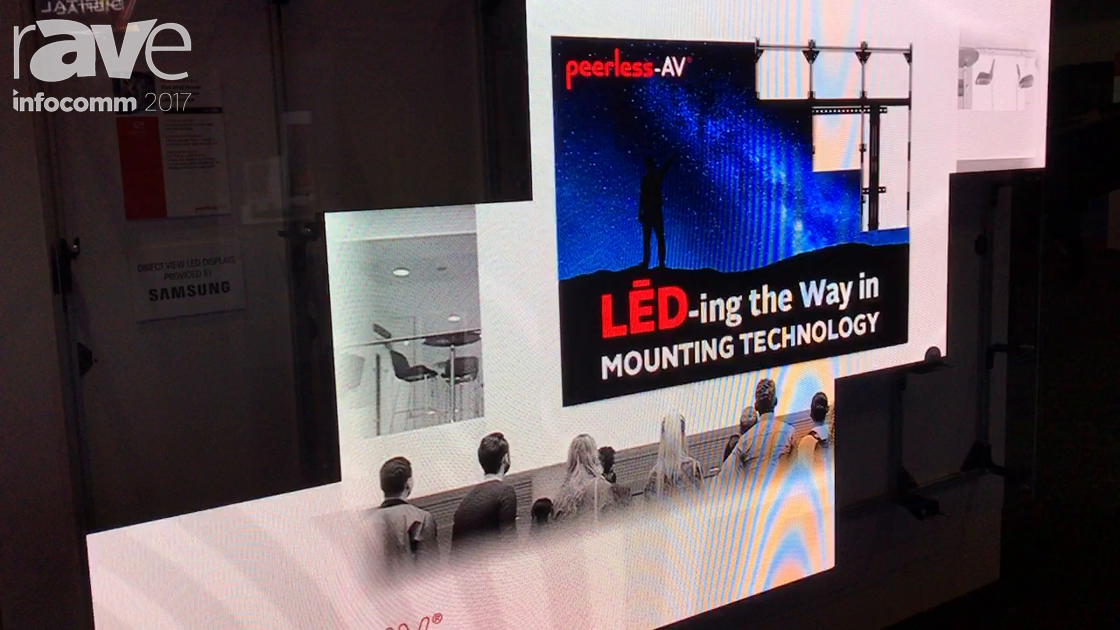 InfoComm 2017: Peerless-AV Introduces Its Flat Wall Mount for Direct View LED Displays