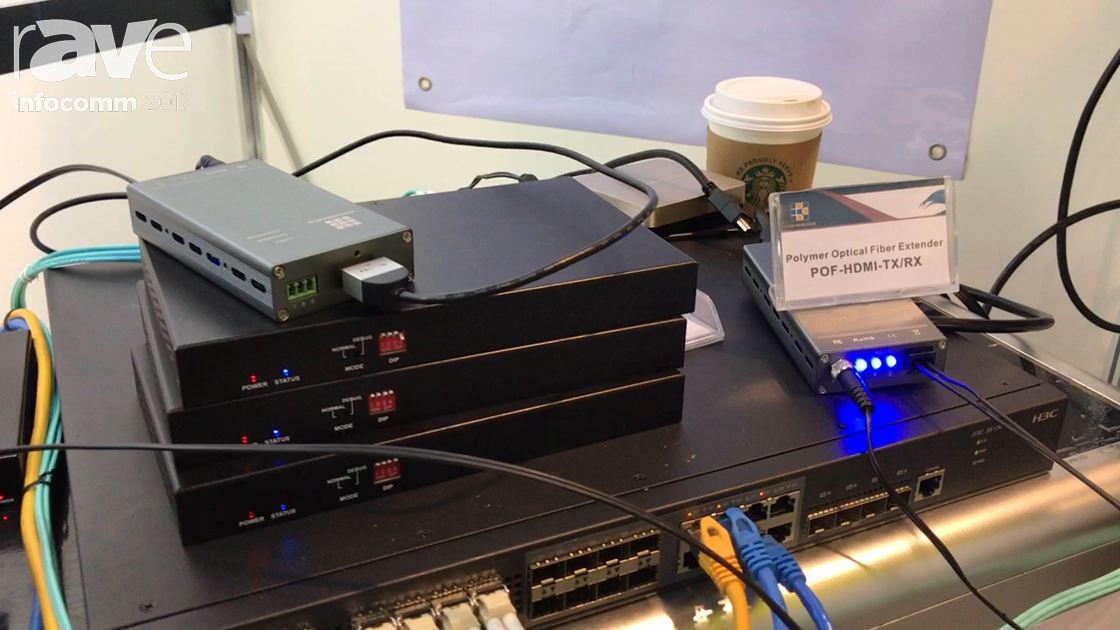 InfoComm 2017: KENSENCE Shows Polymer Optical Fiber Extender POF-HDMI-TX/RX