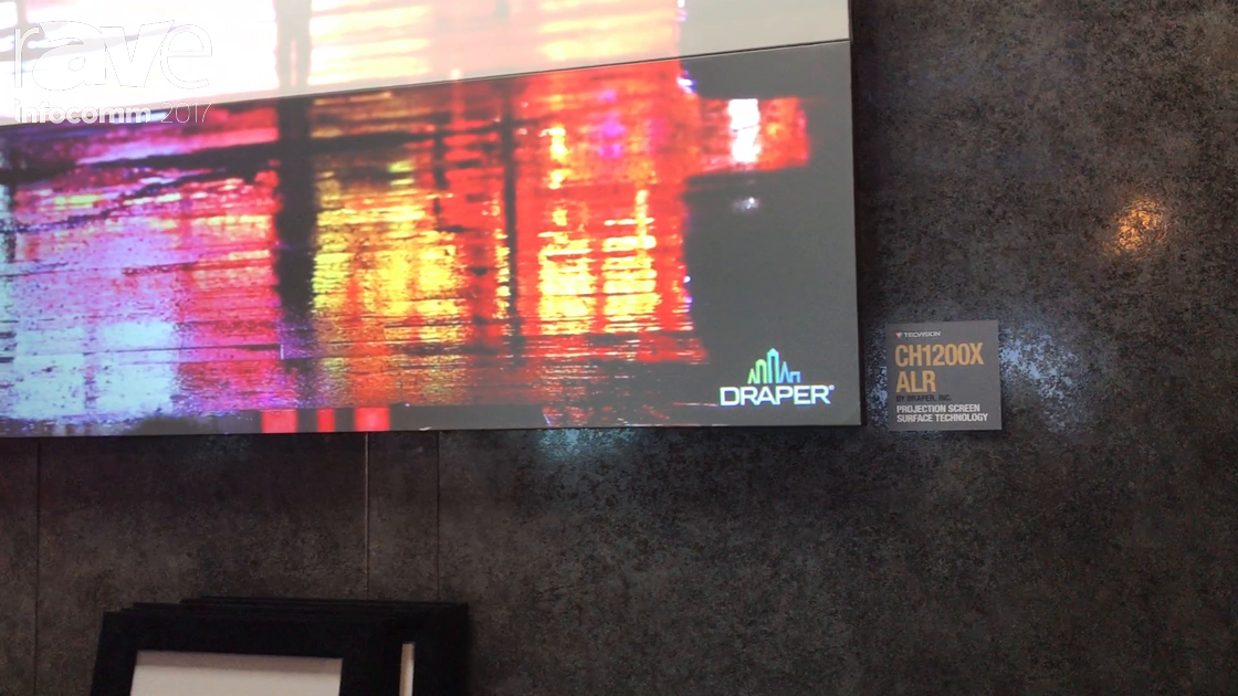 InfoComm 2017: Draper Features the CH1200X ALR Projection Screen Material, Part of TecVision