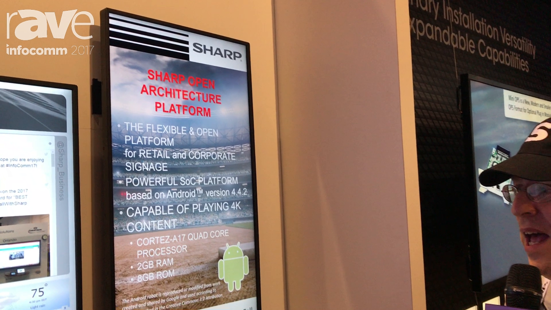 InfoComm 2017: Sharp Previews Two New Commercial Displays With System on Chip Controller