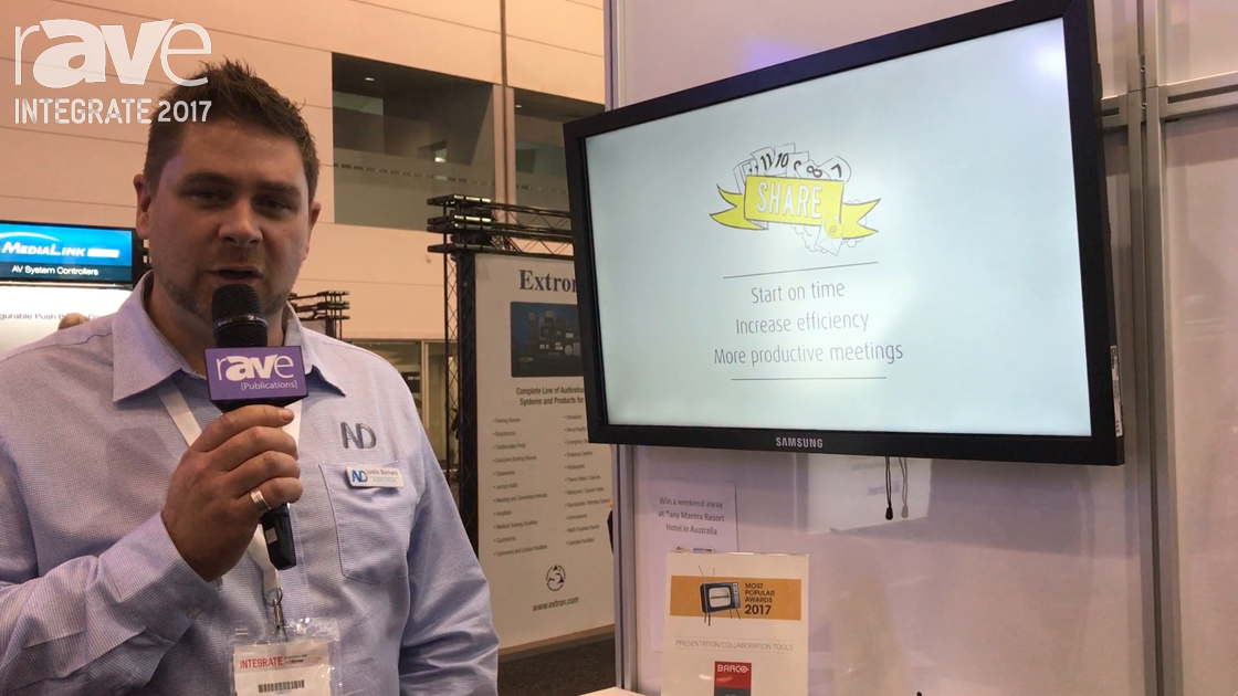 Integrate 2017 Barco Shows Clickshare CSE800 on the Audio Visual