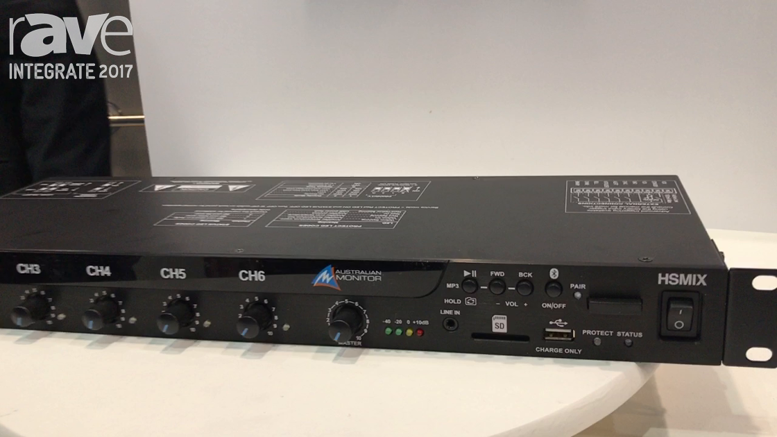 Integrate 2017: Australian Monitor Intros the New HSMIX Installation Mixer on the Hills Stand