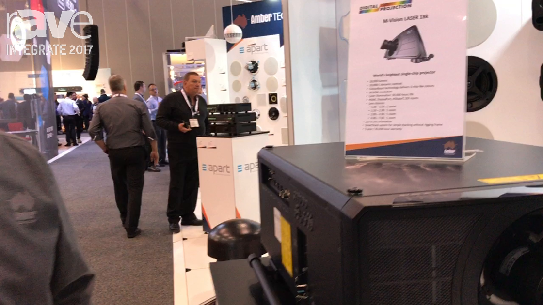 Integrate 2017: Digital Projection Shows M-Vision Laser 18K Projector on Amber Technologies Stand