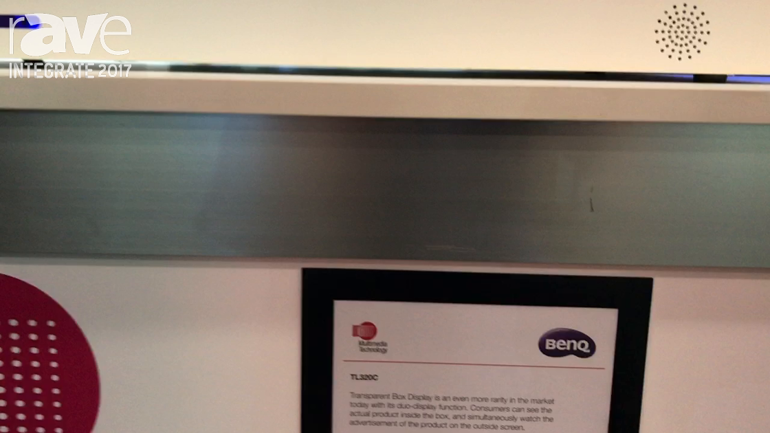 Integrate 2017: BenQ Shows the TL320C Transparent Box Display on the Multimedia Technology Stand