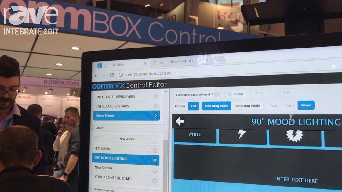 Integrate 2017: CommBox Technology Demos CommBox Control Editor for Its IP Range of Control Systems