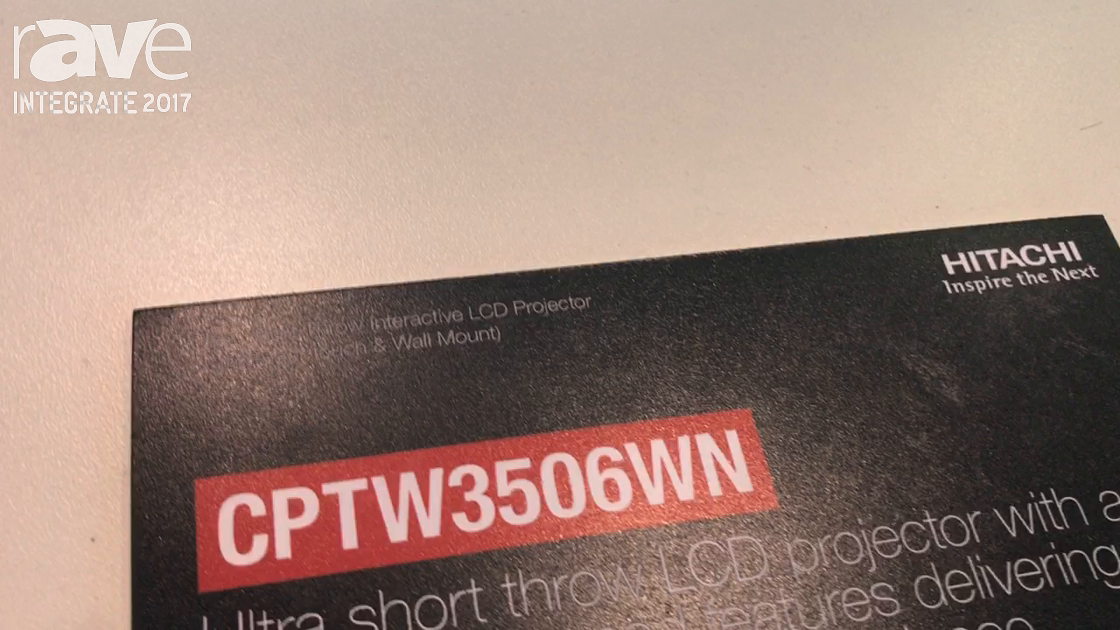 Integrate 2017: Hitachi Demos the CPTW3506WN Ultra Short Throw Interactive Projector