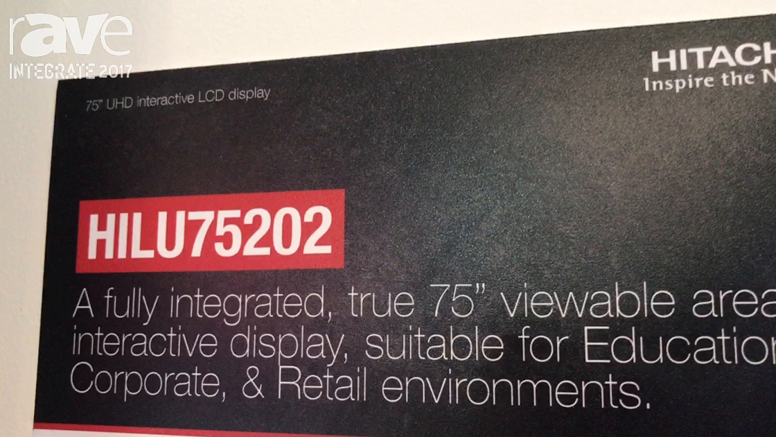 Integrate 2017: Hitachi Showcases Its HILU75202 Interactive 4K Display With 20 Points of Touch