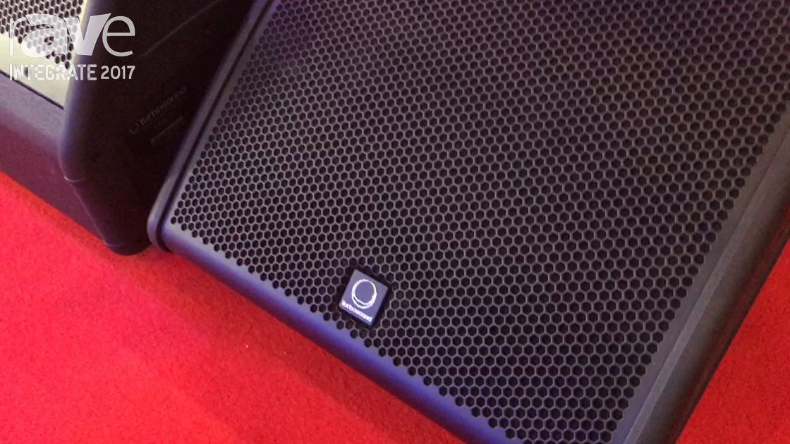 Integrate 2017: Turbosound Unveils New DSP Compact Floor Monitors on the Australis Pro Audio Stand