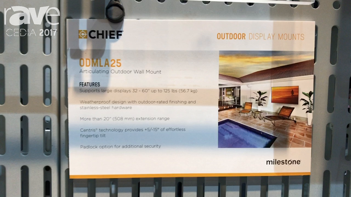 CEDIA 2017: Chief Presents ODMLA25 Articulating Outdoor Wall Mount