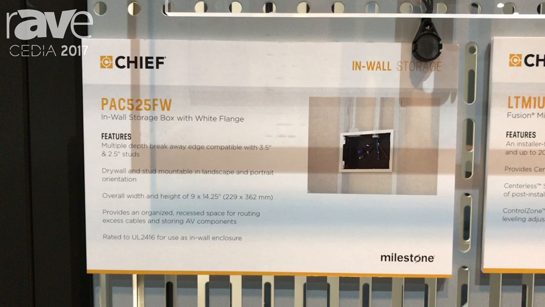CEDIA 2017: Chief Talks About PAC525FW In-Wall Storage Box