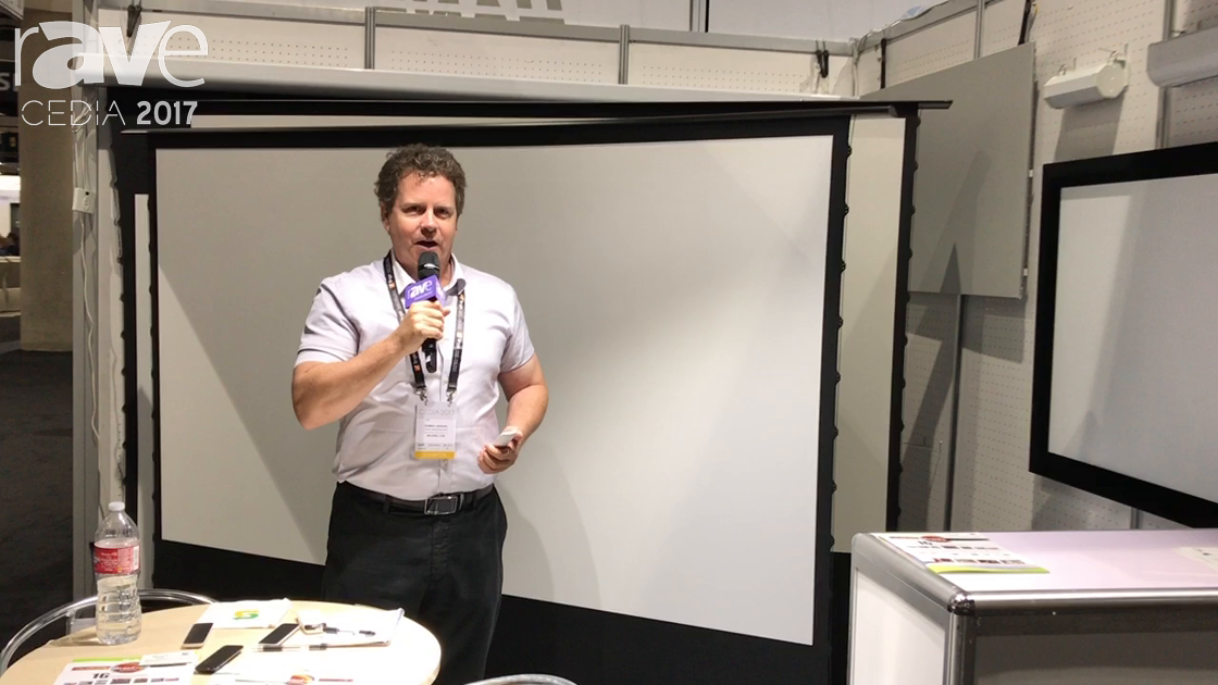 CEDIA 2017: Grand Screen Shows Off Electric Flexible Tension Floor Screen