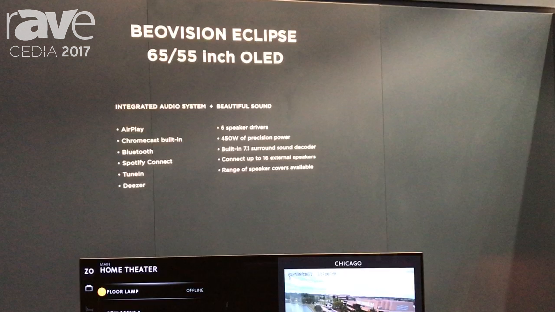 CEDIA 2017: Bang & Olufsen Shows BeoVision Eclipse With Integrated Audio System