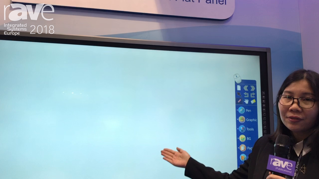 ISE 2018: Donview Demos Its 85″ IR-based Interactive Touch Flat Panel