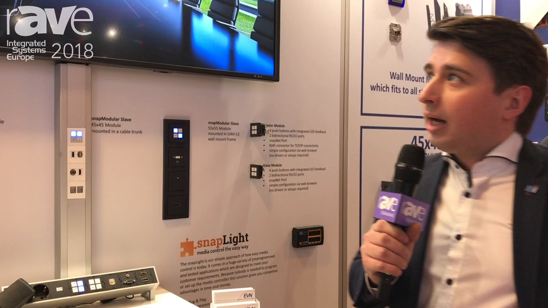ISE 2018: EVN Electronic Components Debuts snapModular Push Button Media Controller