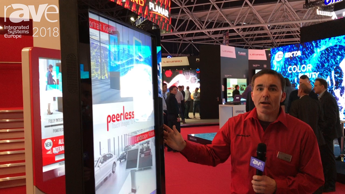 ISE 2018: Peerless-AV Introduces the KIPICT555 All-in-One Portrait Kiosk for Digital Signage
