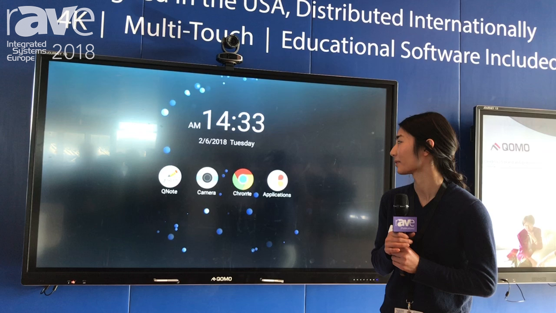 ISE 2018: Qomo Demos Journey 13 4K Resolution Interactive Collaboration Board