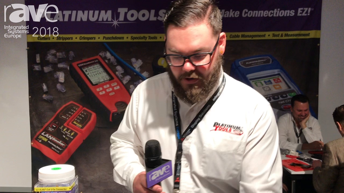 ISE 2018: Platinum Tools Shows Its EZEX Shielded Connectors for Cat6 Cabling Terminations