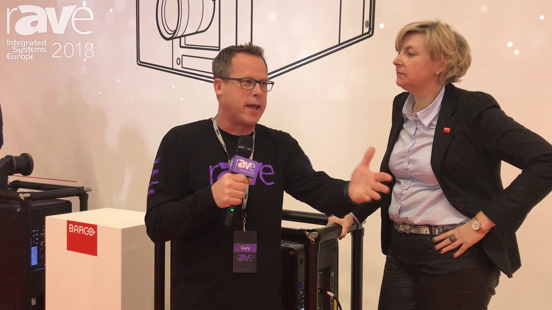 ISE 2018: Gary Kayye Gets a Tour of Barco’s Stand from Inge Govaerts, Talks About the UDX Projector