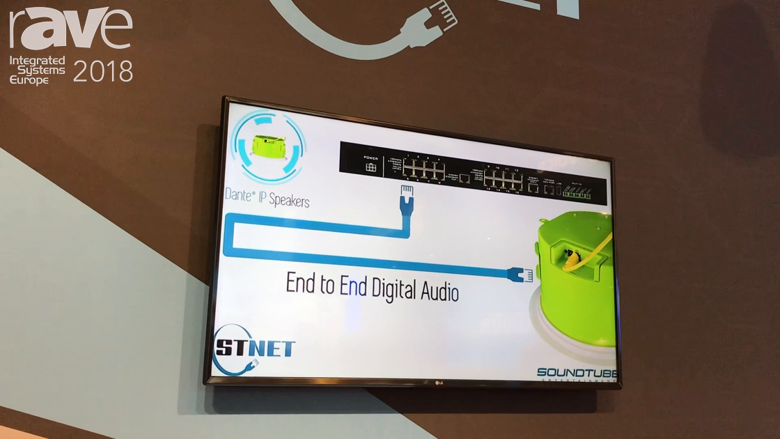 ISE 2018: SoundTube Entertainment Shows Off the STNET Pendant Speakers With Dante