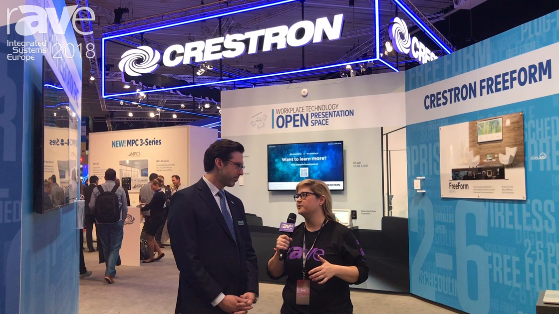 ISE 2018: Jeff Singer from Crestron Gives Sara Abrons a Booth Tour