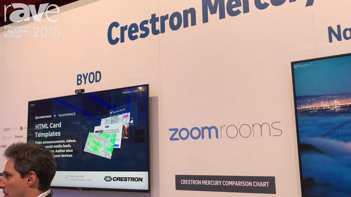 ISE 2018: Crestron Shows Off Crestron Mercury Collaboration Device for Meeting Rooms