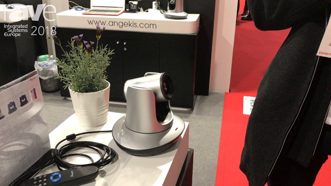 ISE 2018: Angekis Shows Its Saber Light VTC PTZ USB Camera With 5x Optical Zoom