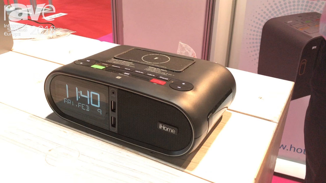 ISE 2018: GEM Management Debuts New iHome HWL83 Hotel Alarm Clock with Wireless Charging