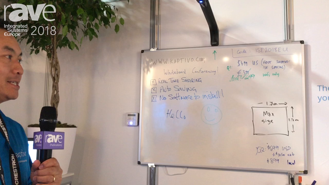 ISE 2018: Kaptivo Explains How It Turns Any Whiteboard Into an Electronic Whiteboard