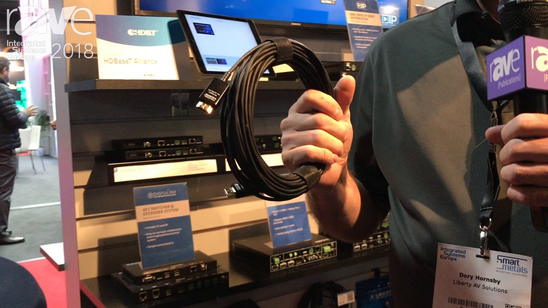 ISE 2018: Liberty AV Shows New DL-ZHDM-M 18Gig AOC Cable for Sending 4K60 Signals Over 100 Meters