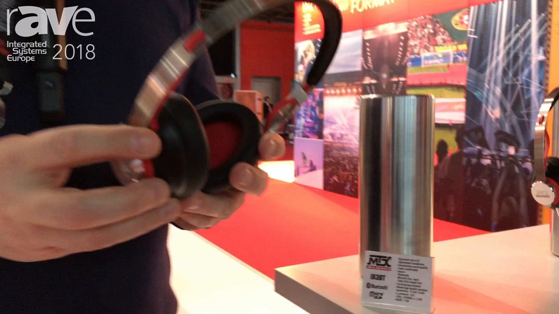 ISE 2018: MTX Audio Exhibits iX3BT Bluetooth Headphone with SD Card Port